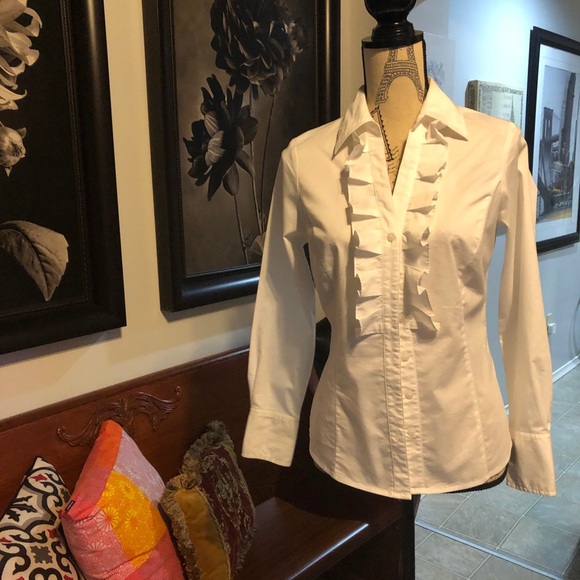 EUC Women’s Cleo Petite White Blouse - Picture 5 of 5